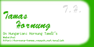 tamas hornung business card